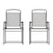 Flash Furniture Gray Folding Sling Patio Chairs with Armrests, 2PK 2-GM-SC098-GY-GG - alternate 10